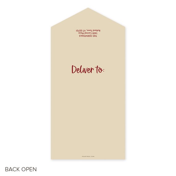 tan card with red text placeholder