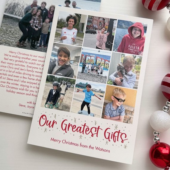 collage card with photo placeholders and text