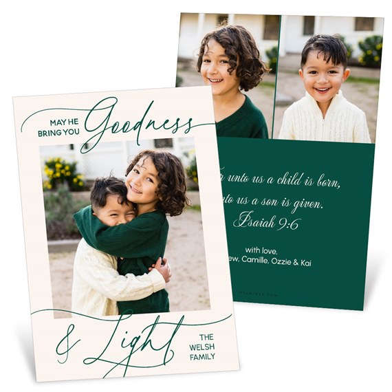 Christmas card with photo placeholder and text