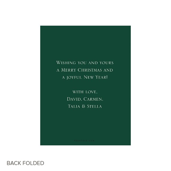 Christmas card with customizable text area