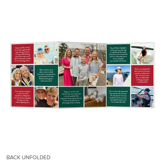 collage holiday card with family photos and text