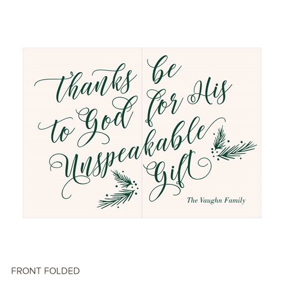 Christmas card with elegant text and pine branch illustrations