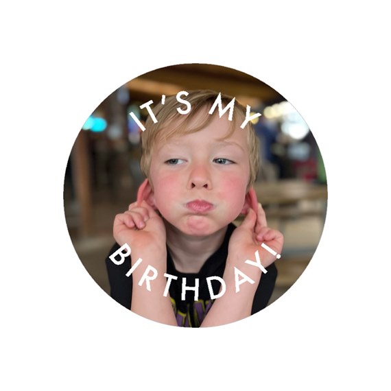 photo placeholder with birthday text