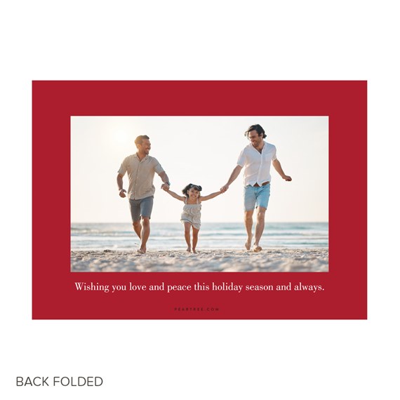 holiday card with photo placeholder and text