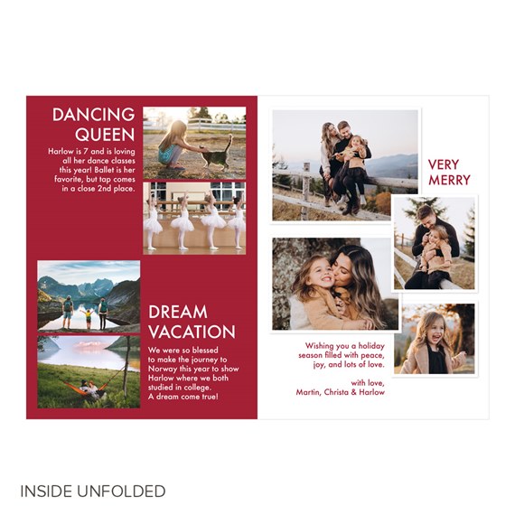 holiday magazine cover design with photo placeholders and text areas