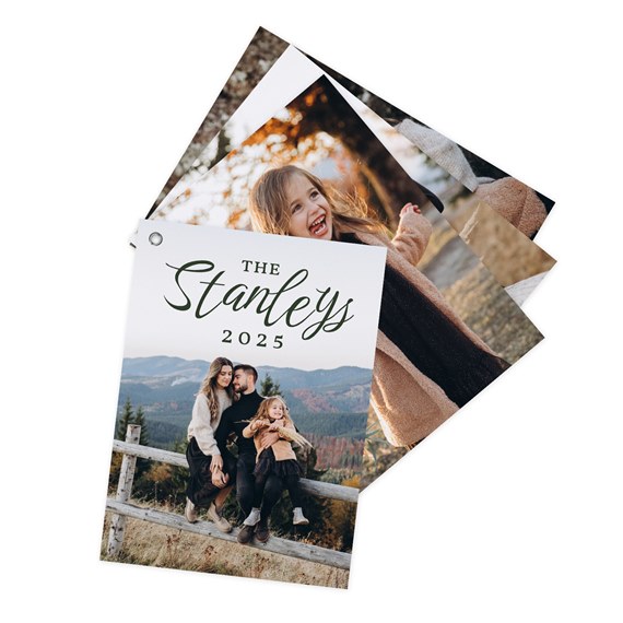 photo placeholder with family photo, customizable text area