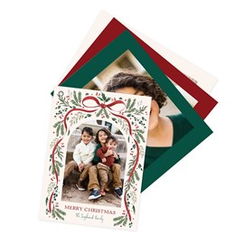 Botanical Bow - Christmas Card