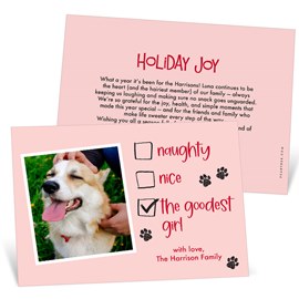 Goodest Girl - Christmas Card