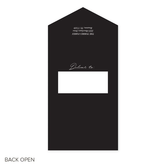 Black card with address area