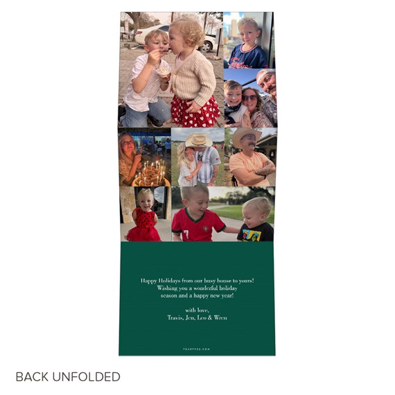 collage card with photo placeholder and holiday greeting