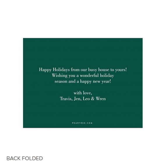 holiday card with customizable text area