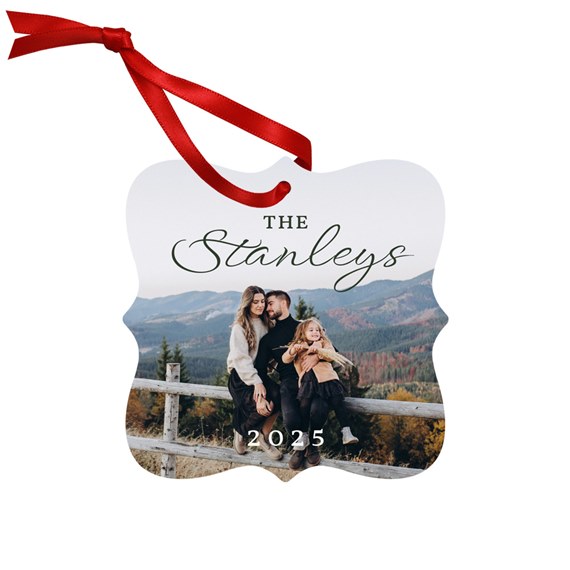 photo placeholder with scalloped edges and red ribbon