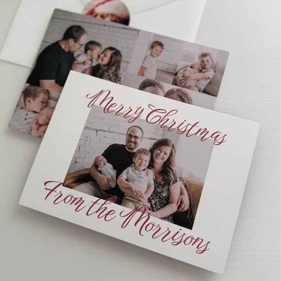photo area with text 'Merry Christmas' and 'From the Morrisons'