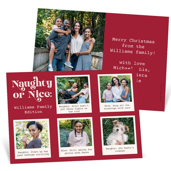 Christmas card with photo placeholders and text