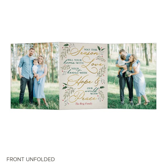 Christmas card with text and customizable area