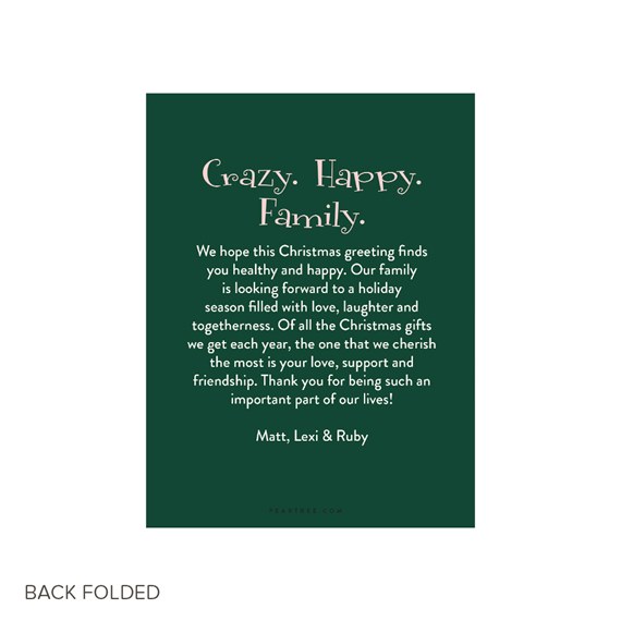 holiday greeting card with customizable text area