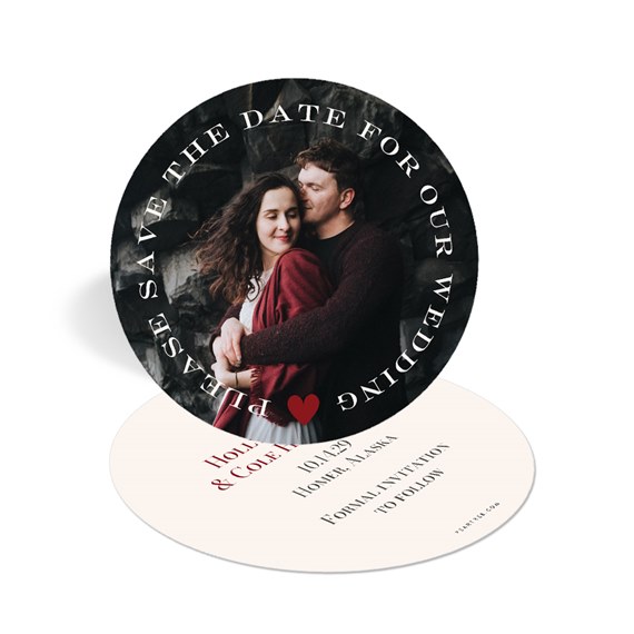 save the date card with photo placeholder