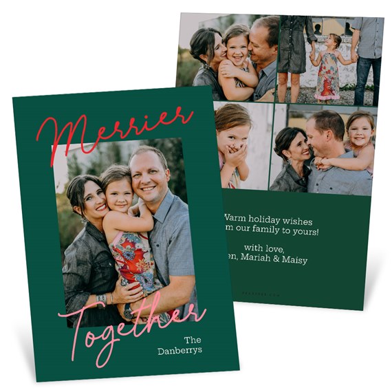 Christmas card with photo area and customizable text
