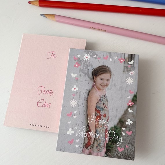 Valentine's Day card with photo area and customizable text area