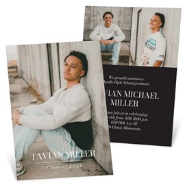 Distinguished Grad - Graduation Party Invitations