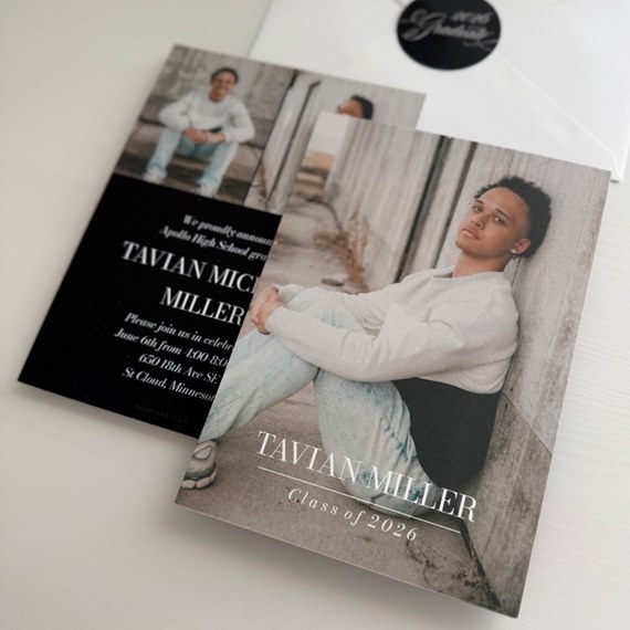photo placeholder, graduation invitation