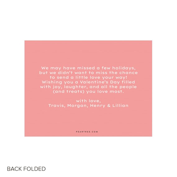 Valentine's Day card with customizable text area