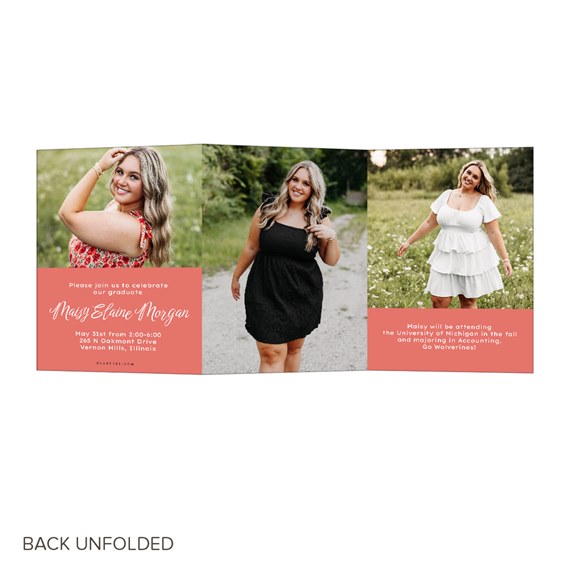 graduation invitation with photo placeholders