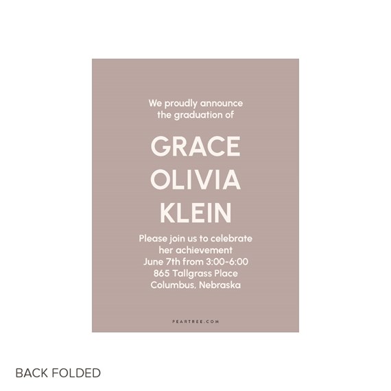 graduation announcement invitation with customizable text area