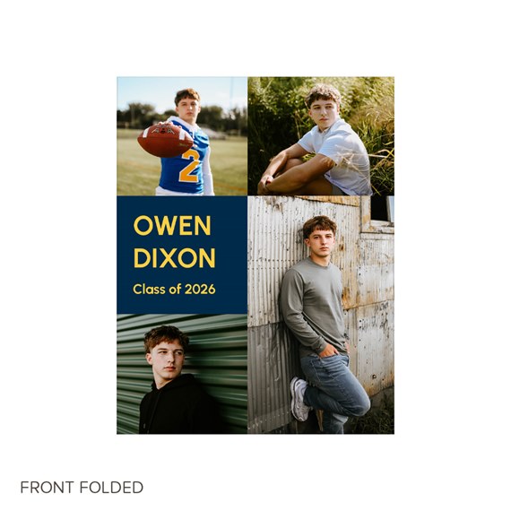 collage graduation announcement with photo placeholders