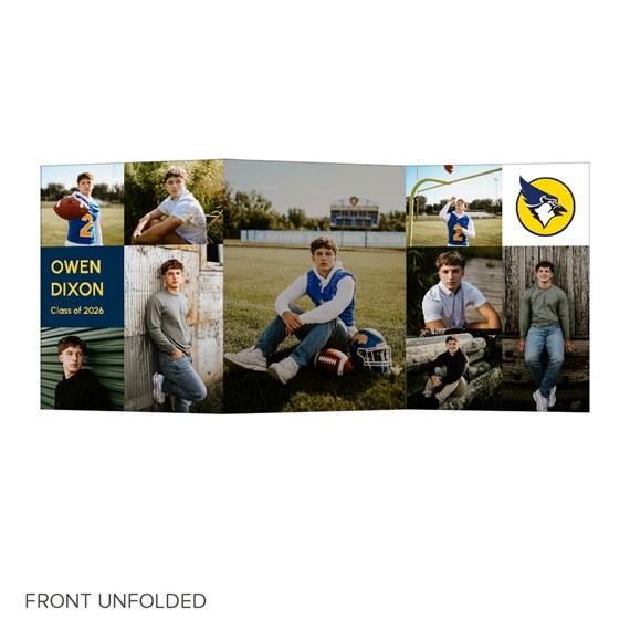 collage design with photo placeholders, logo placeholder, customizable text area