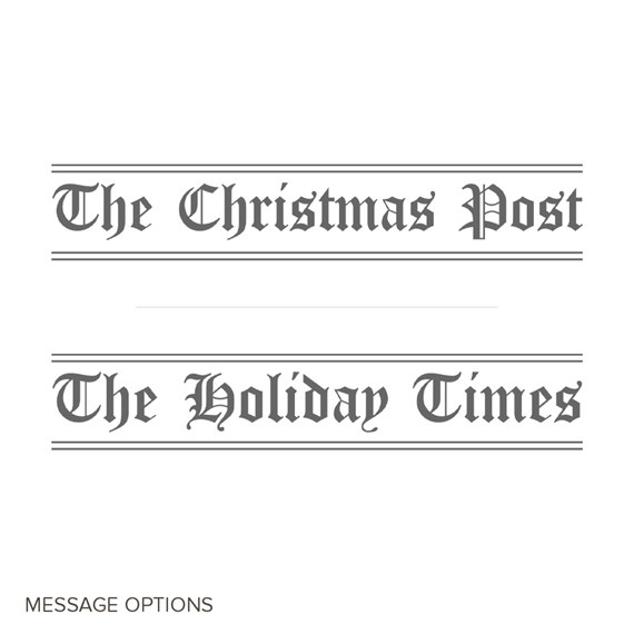 text design with headings 'The Christmas Post' and 'The Holiday Times'