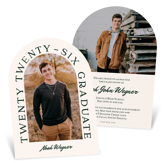 graduation invitations with photo placeholders