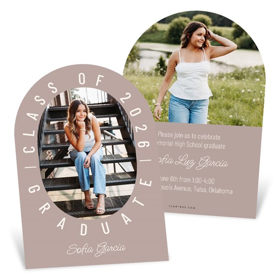 graduation announcement with photo placeholders