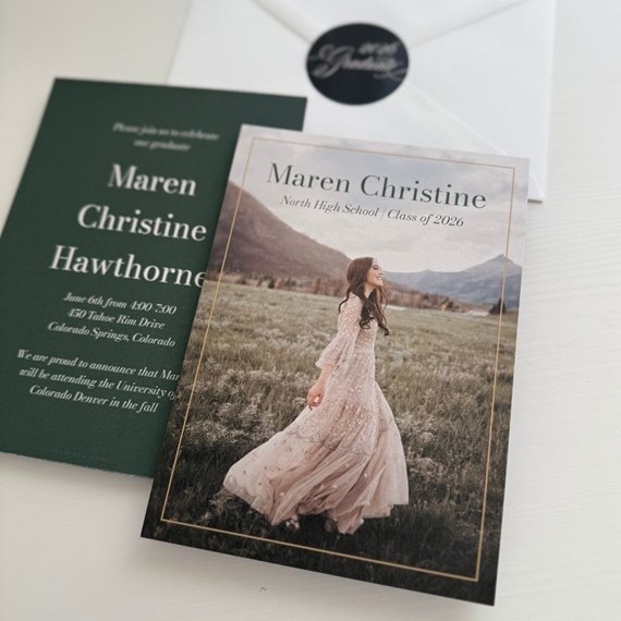 graduation party invitation with photo area