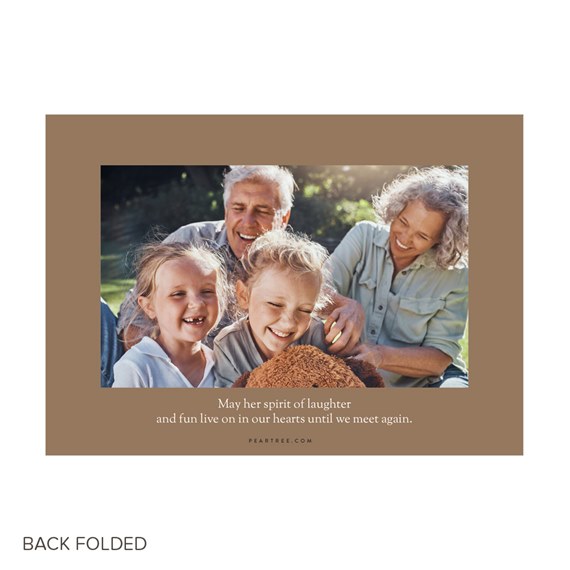 photo placeholder with memorial text