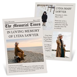 Memorial Times - Memorial Cards