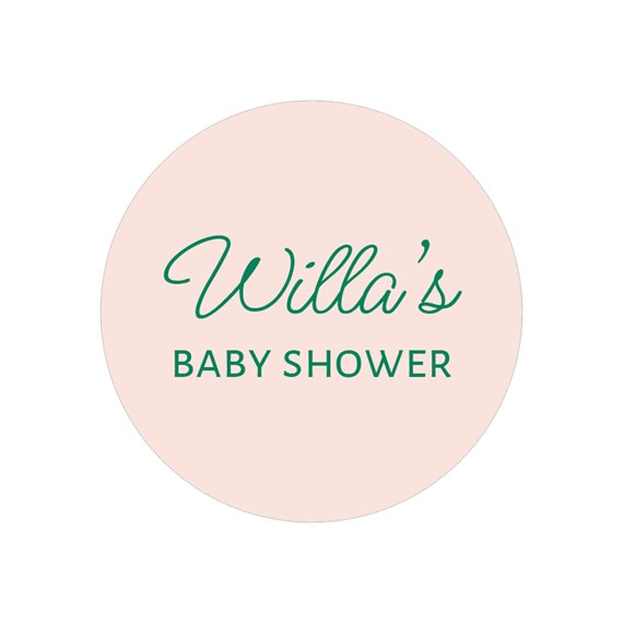 round sticker with customizable text area