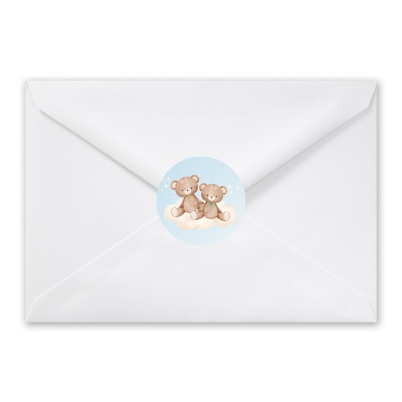 envelope with teddy bear seal