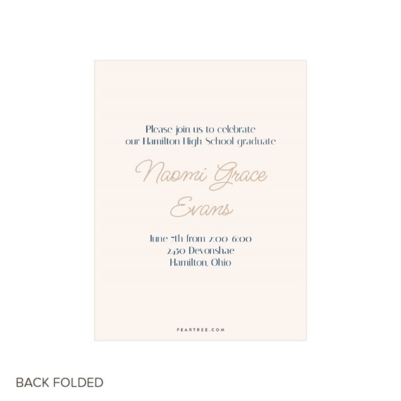 graduation party invitation with customizable text area