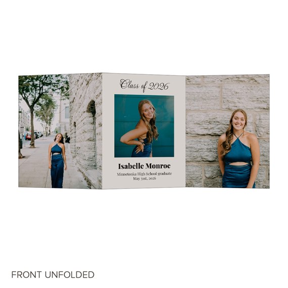 graduation invitation with photo placeholder and text