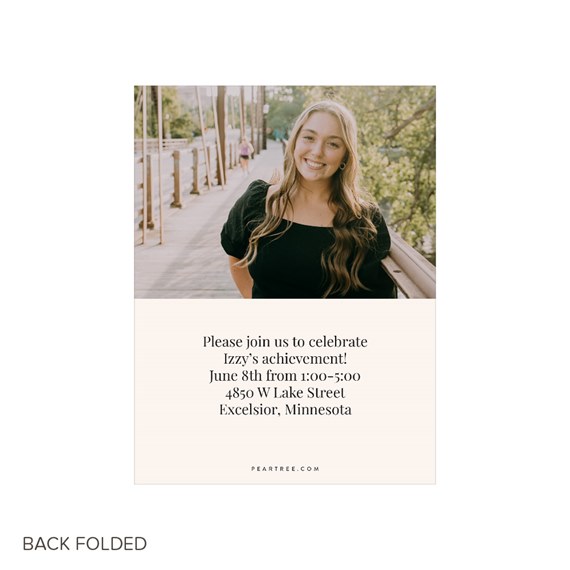 graduation party invitation with photo placeholder and event details