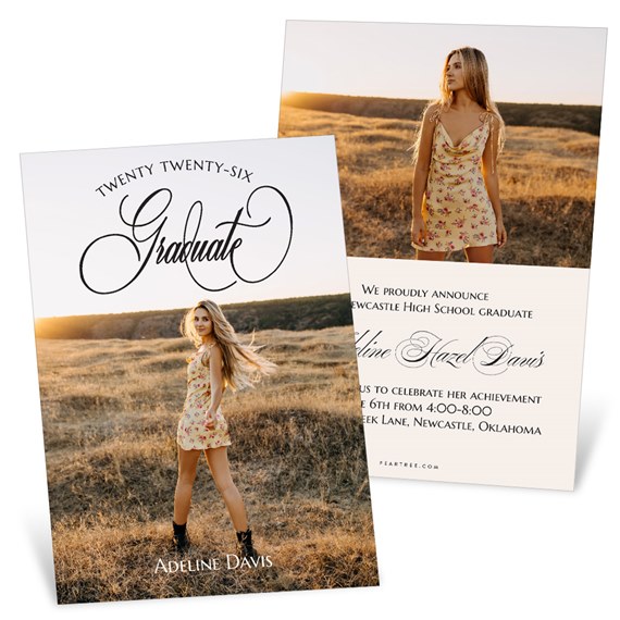 graduation invitations with photo area