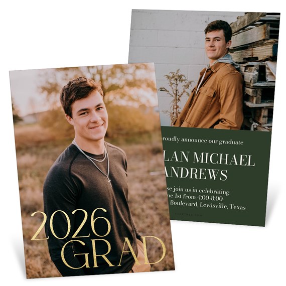 graduation announcements with photo placeholders