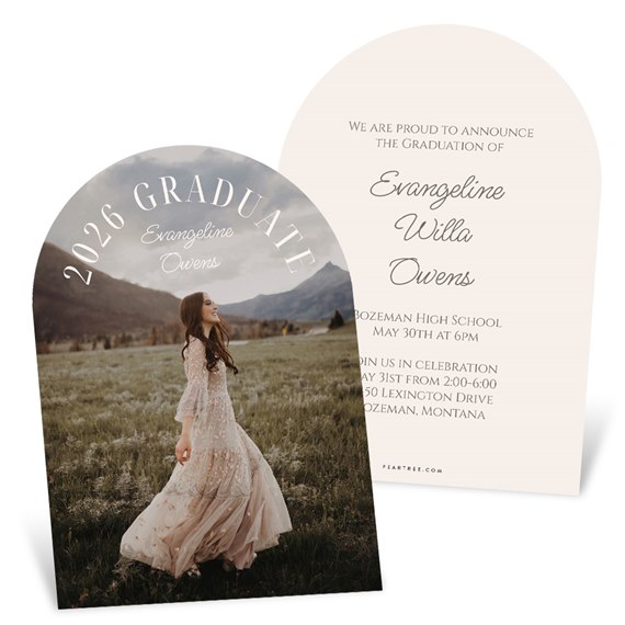 graduation invitation with photo area