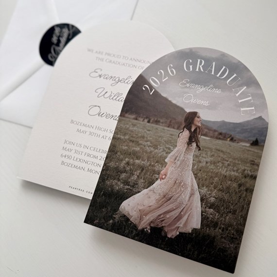 graduation invitation with photo area