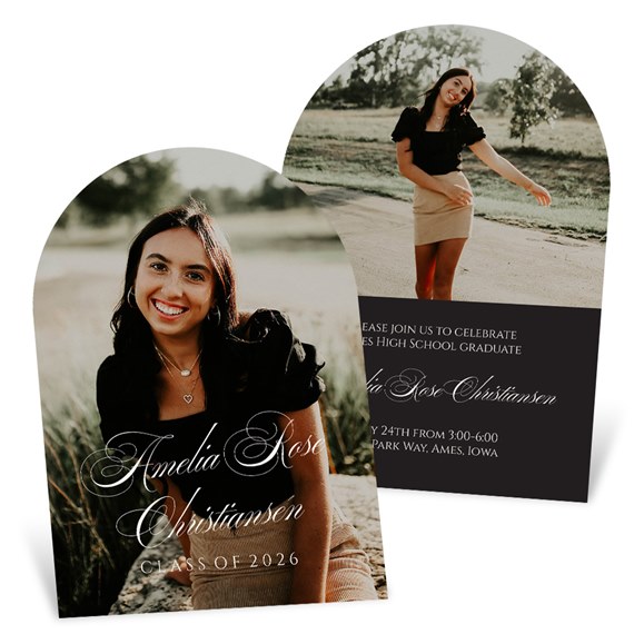 graduation invitations with photo placeholder