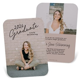 Signed in Script - Graduation Announcements