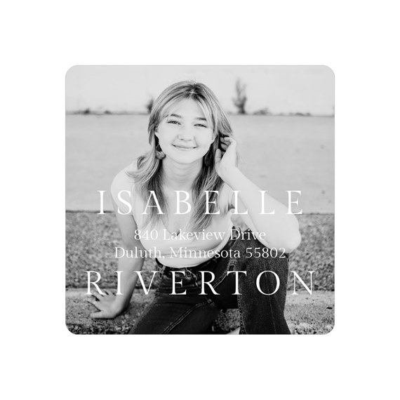 customizable text area with photo placeholder