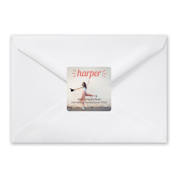 address label with customizable text area