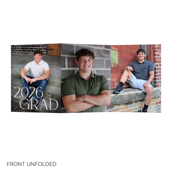 graduation invitation with photo area